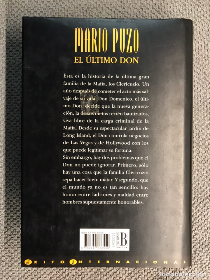 Libros de segunda mano: MARIO PUZO, El &uacute;ltimo Don. Ediciones B.S.A. (a.1996) - Foto 2