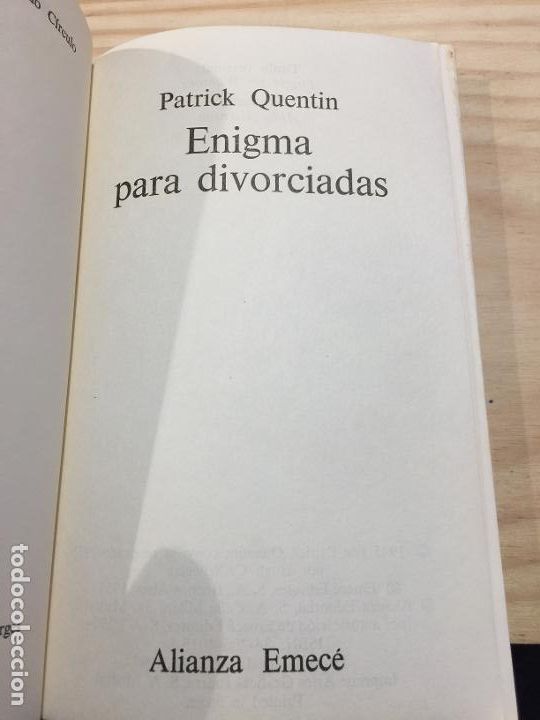 Libros de segunda mano: ENIGMA PARA DIVORCIADAS. - PATRICK QUENTIN. - Foto 3
