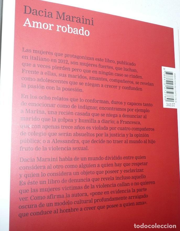 Libros de segunda mano: Amor robado - Dacia Maraini (C&iacute;rculo de Lectores, 2012) - Foto 2