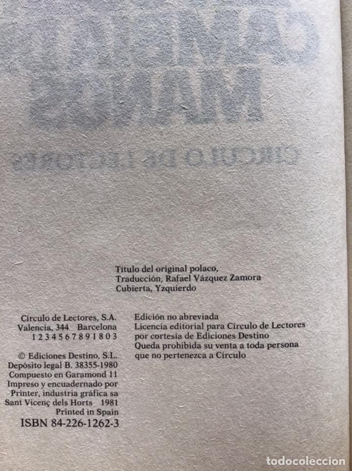 Libros de segunda mano: EL PODER CAMBIA DE MANOS / CZESLAV MILOSZ / C&Iacute;RCULO DE LECTORES - Foto 3