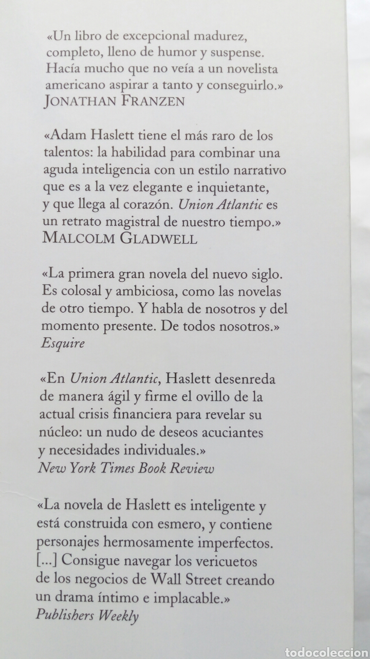 Libros de segunda mano: Union Atlantic. Adam Haslett. - Foto 4