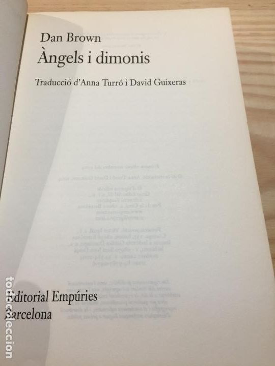 Libros de segunda mano: &Agrave;NGELS I DIMONIS - Dan Brown - Foto 4