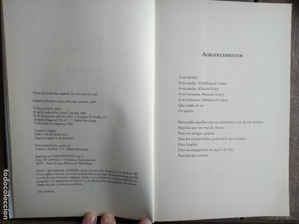 Libros de segunda mano: Sue&ntilde;os para marginados de Fa&iuml;za Gu&egrave;ne - Foto 2