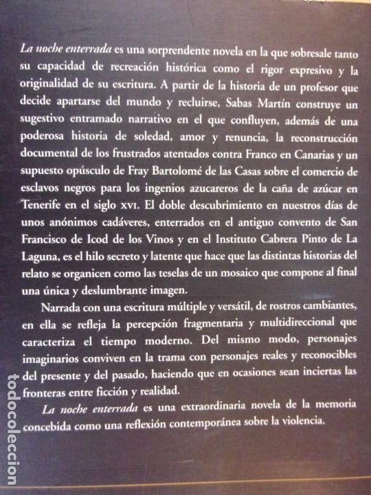 Libros de segunda mano: LA NOCHE ENTERRADA / SABAS MART&Iacute;N / 2002. CELESTE EDICIONES - Foto 3