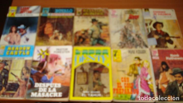 Libros de segunda mano: lote de 10 novelas oeste,a&ntilde;o 1985 aproximado,bolsilibros,tama&ntilde;o bolsillo,variadas,7&ordm; lote