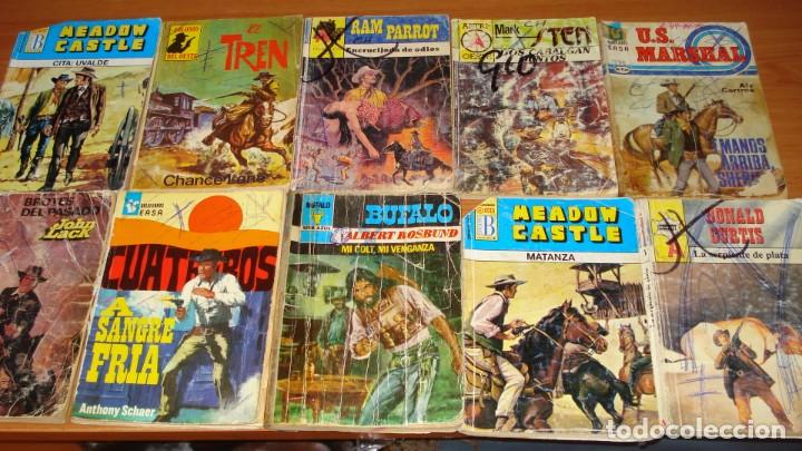 Libros de segunda mano: lote de 10 novelas oeste,a&ntilde;o 1985 aproximado,bolsilibros,tama&ntilde;o bolsillo,variadas,9&ordm; lote