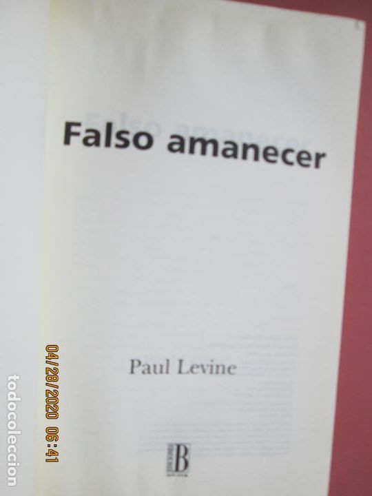 Libros de segunda mano: FALSO AMANECER , PAUL LEVINE 1&ordf; EDICION 1996 - Foto 2