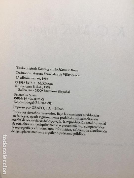 Libros de segunda mano: LUNA DE OTO&Ntilde;O - K. C. MCKINNON - Foto 4