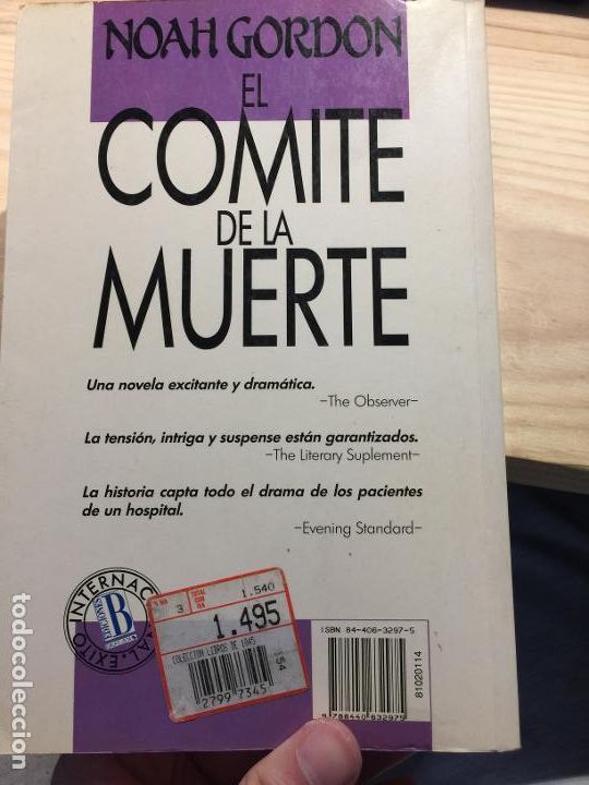 Libros de segunda mano: EL COMIT&Eacute; DE LA MUERTE. - NOAH GORDON. - Foto 2