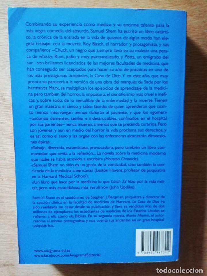 Libros de segunda mano: La casa de Dios. Samuel Shem. Compactos Anagrama - Foto 3