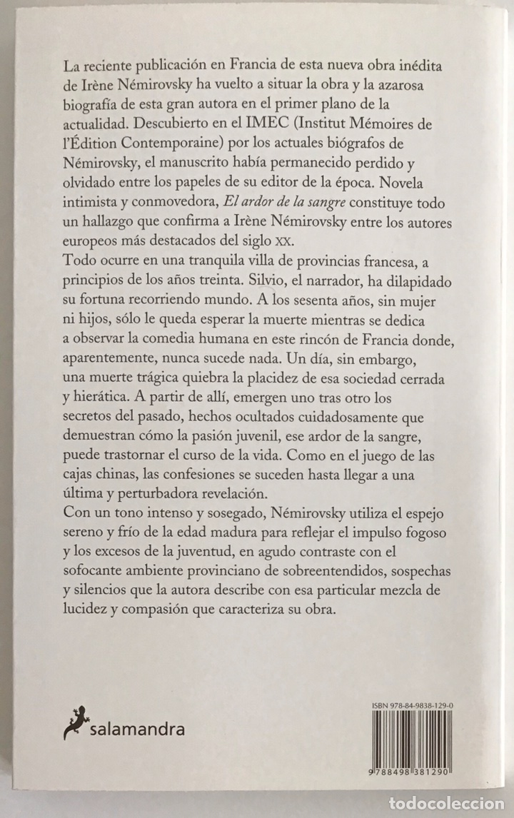 Libros de segunda mano: EL ARDOR DE LA SANGRE / IR&Egrave;NE N&Eacute;MIROVSKY / SALAMANDRA - Foto 4