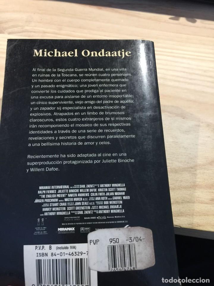 Libros de segunda mano: El paciente ingl&eacute;s. - Michael Ondaatje - Foto 2