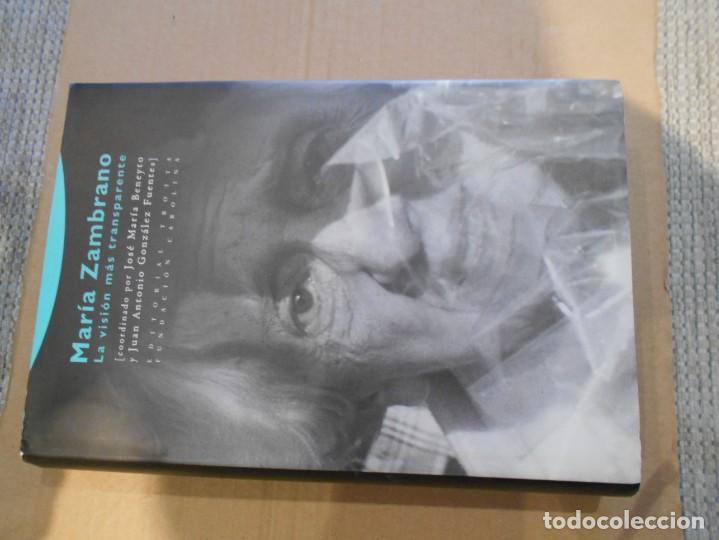 Libros de segunda mano: libro de maria zambrano la vision mas transparente