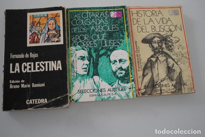 Libros de segunda mano: LA CELESTINA LAS CITARAS COLGADAS DE LOS ARBOLES - HISTORIA DE LA VIDA DE BUSCON