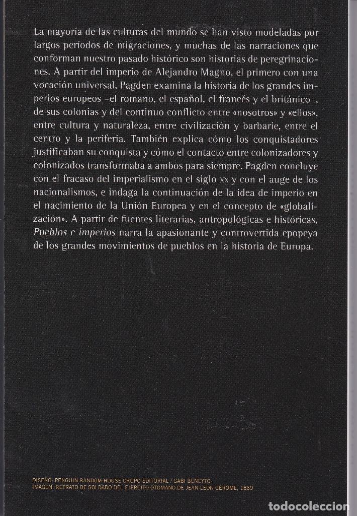 Libros de segunda mano: PUEBLOS E IMPERIOS DE ANTHONY PAGDEN - Foto 2