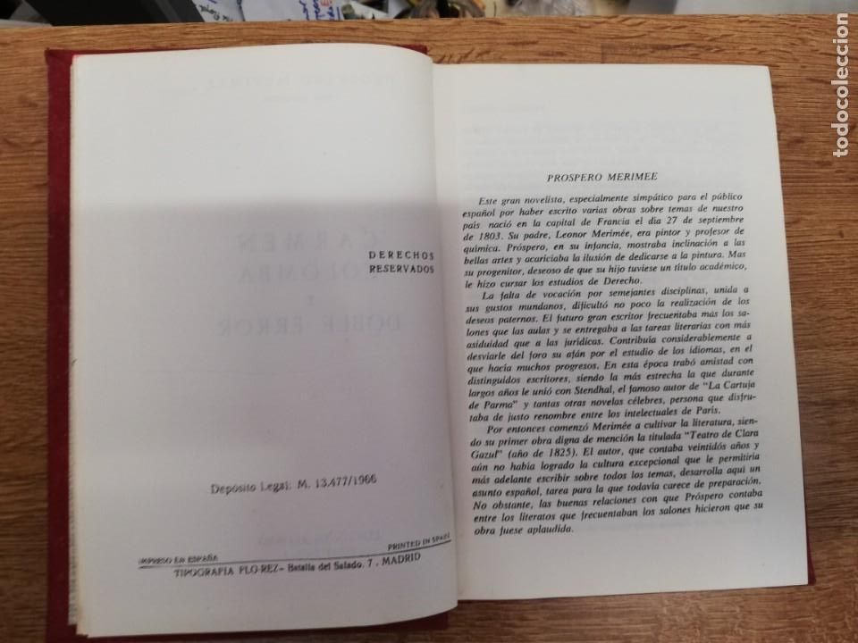 Libros de segunda mano: CARMEN COLOMBA Y DOBLE ERROR. PR&Oacute;SPERO MERIM&Eacute;E - Foto 4