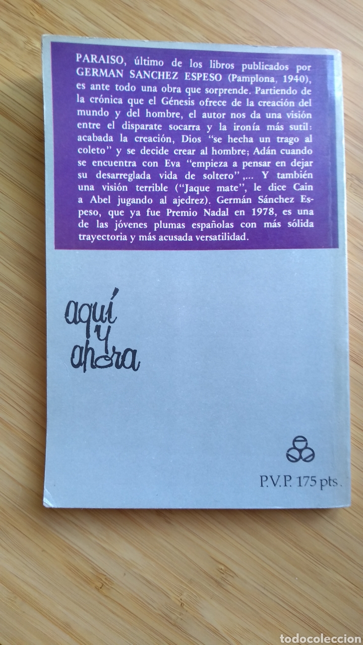 Libros de segunda mano: Paraiso - German Sanchez Espeso - Foto 1