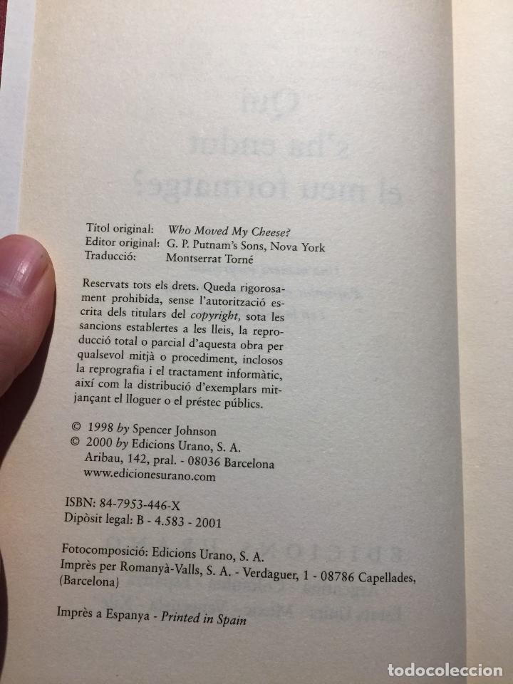 Libros de segunda mano: QUI SHA ENDUT EL MEU FORMATGE?. - Johnson, Spencer - Foto 3