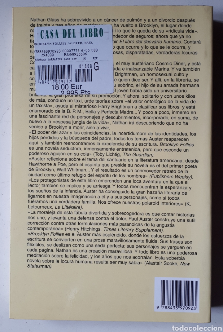 Libros de segunda mano: Libro Brooklyn Follies - Foto 2