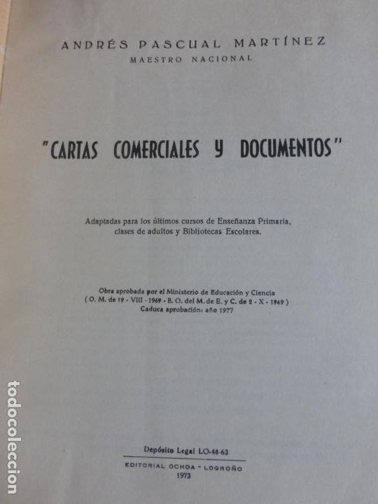 Libros de segunda mano: CARTAS COMERCIALES Y DOCUMENTOS. A.PASCUAL MART&Iacute;NEZ - Foto 3