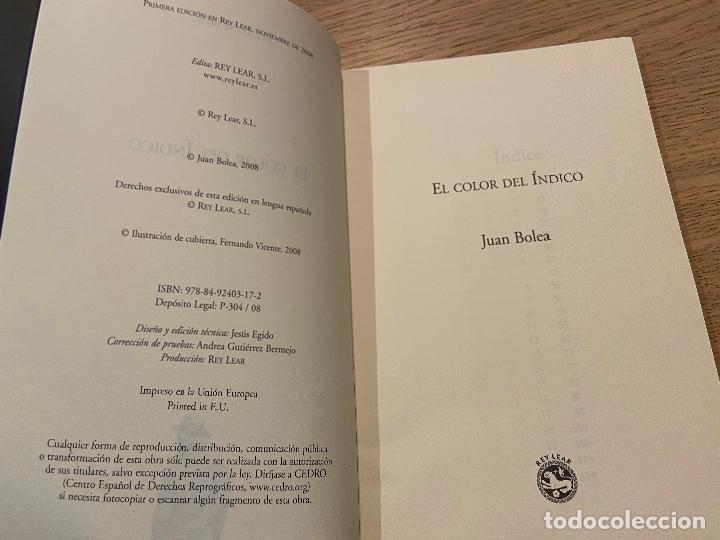 Libros de segunda mano: Juan Bolea - El color del &iacute;ndico. - Foto 2