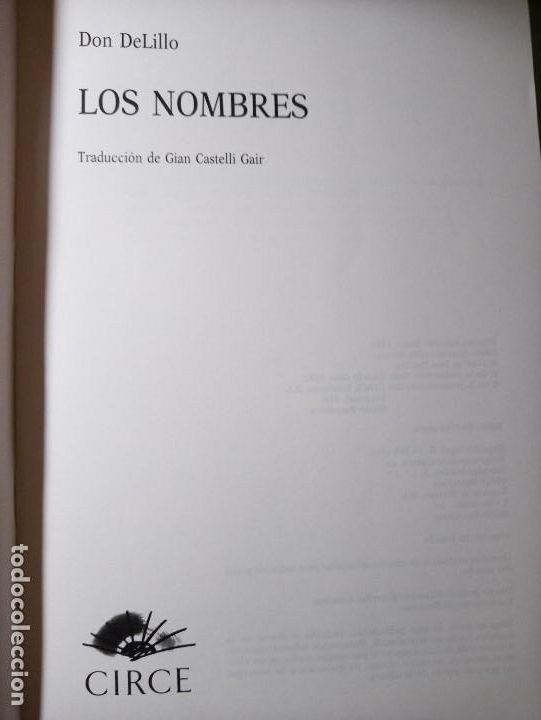 Libros de segunda mano: DON DELILLO LOS NOMBRES - Foto 4