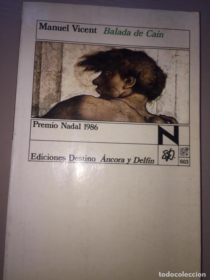 Libros de segunda mano: Balada de ca&iacute;n - Manuel Vicent - Foto 1