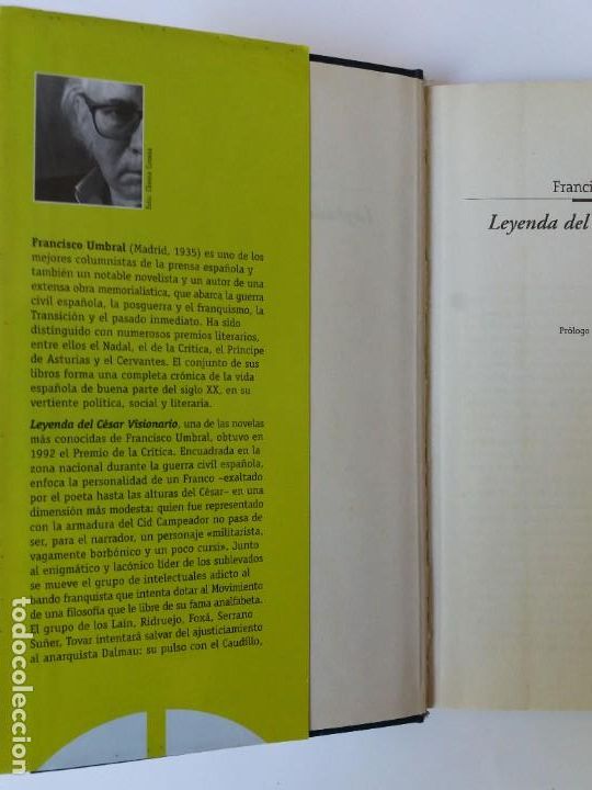 Libros de segunda mano: LIBRO. LEYENDA DEL C&Eacute;SAR VISIONARIO, DE FRANCISCO UNBRAL. - Foto 2