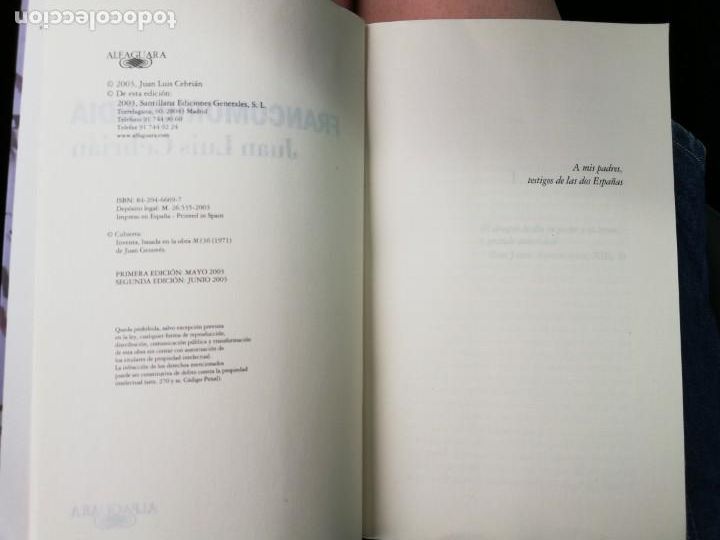 Libros de segunda mano: Francomoribundia. Juan Luis Cebri&aacute;n. - Foto 3