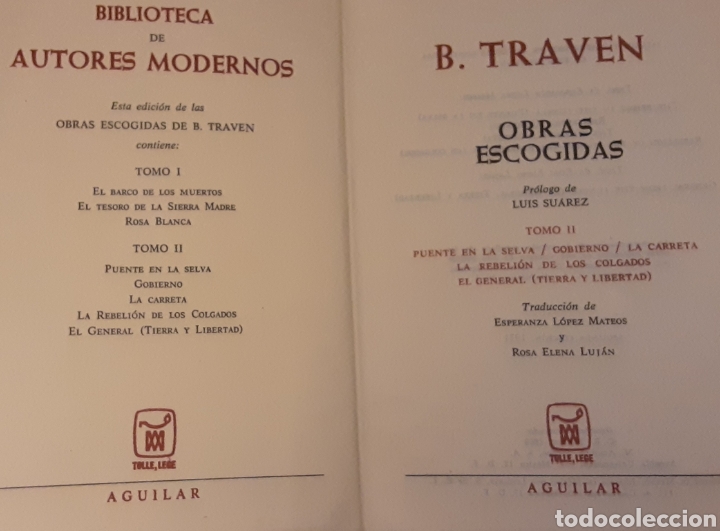 B. Traven, Obras Escogidas. 2 Tomos. Segunda Ed - Comprar En ...