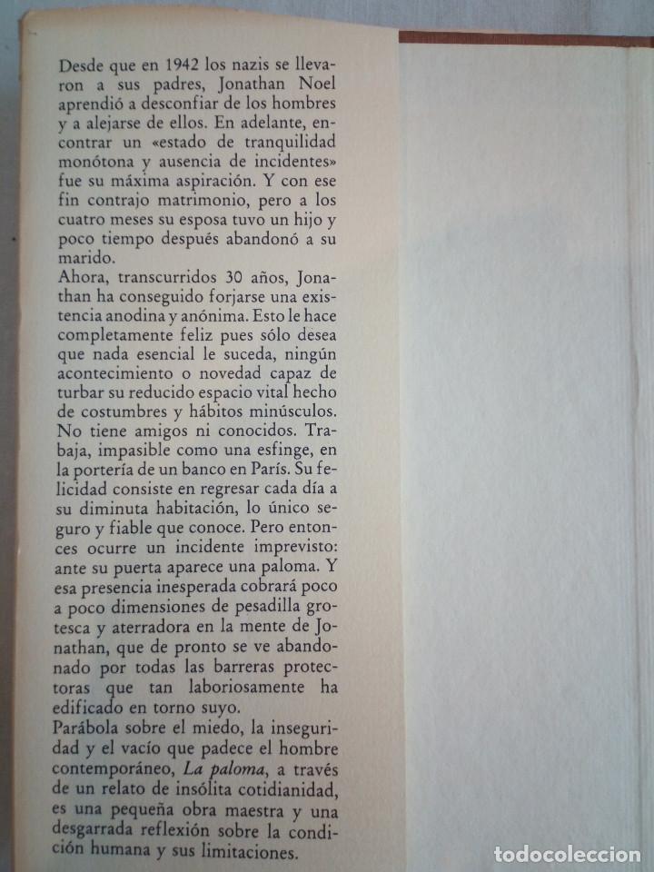 Libros de segunda mano: 577-LA PALOMA, Patrick Suskind, 1987 - Foto 3