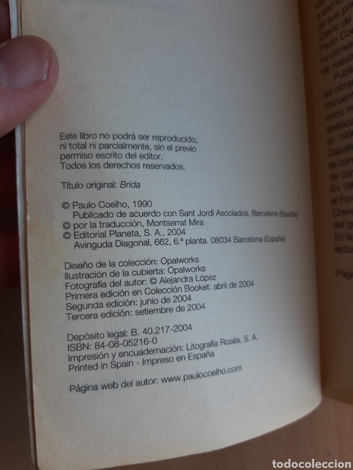 Libros de segunda mano: Brida. Paulo Coleho. - Foto 2