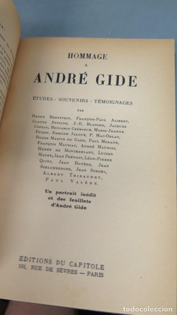 Libros de segunda mano: HOMMAGE A ANDRE GIDE - Foto 2