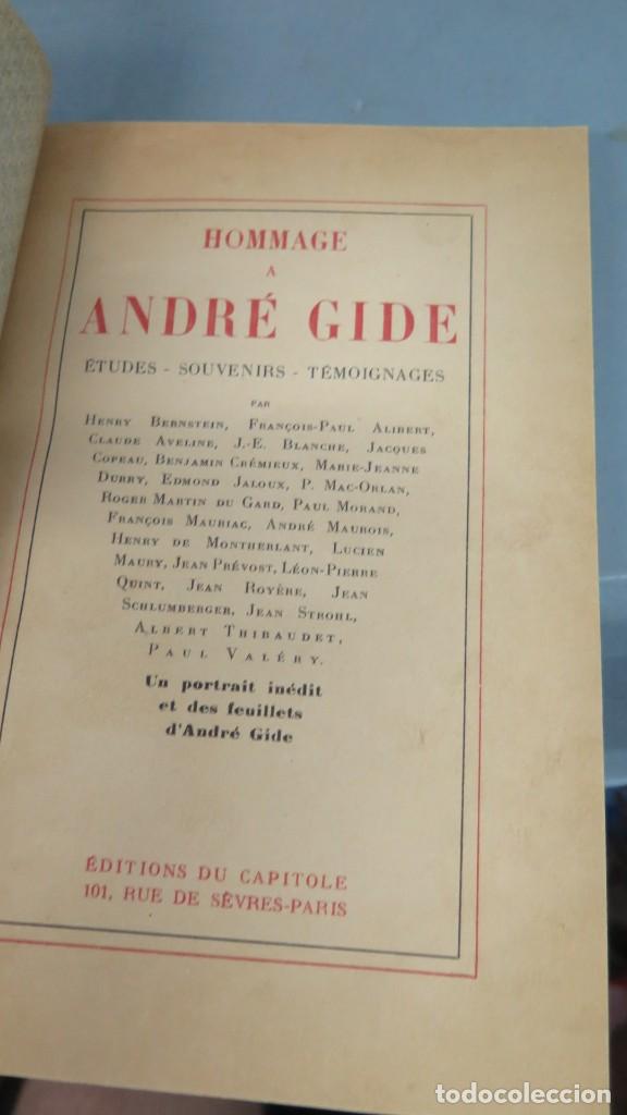 Libros de segunda mano: HOMMAGE A ANDRE GIDE - Foto 3