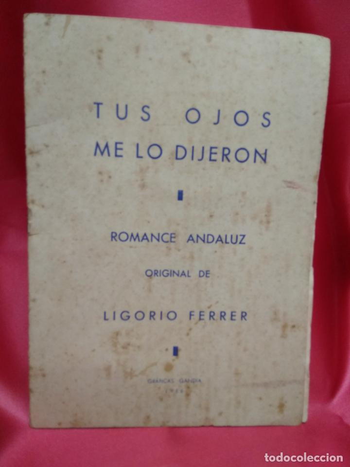 Libros de segunda mano: Tus ojos me lo dijeron, Ligorio Ferrer. 1956. N-2332