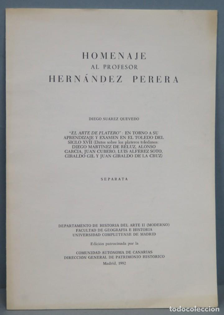 Libros de segunda mano: HOMENAJE AL PROFESOR HERNANDEZ PERERA - Foto 1