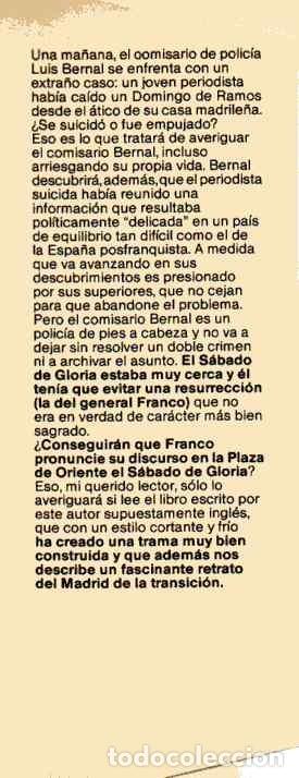 Libros de segunda mano: S&Aacute;BADO DE GLORIA - DAVID SERAF&Iacute;N - Foto 2
