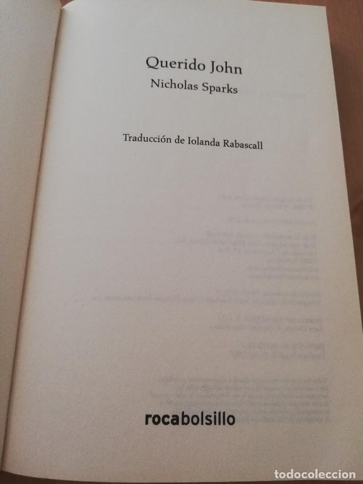Libros de segunda mano: QUERIDO JOHN (NICHOLAS SPARKS) - Foto 2