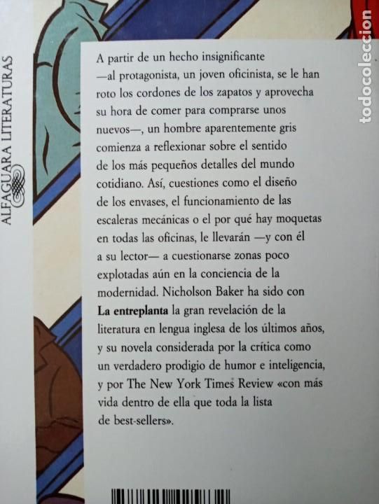 Libros de segunda mano: NICHOLSON BAKER LA ENTREPLANTA - Foto 2