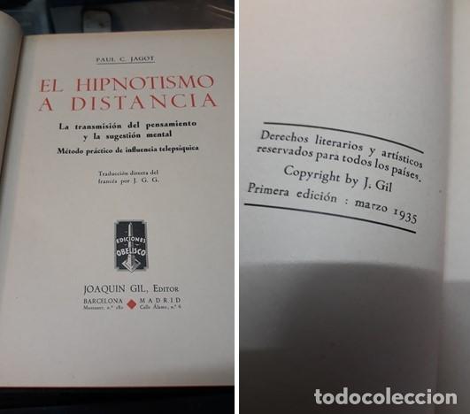Libros de segunda mano: HIPNOTISMO A DISTANCIA. - Foto 2