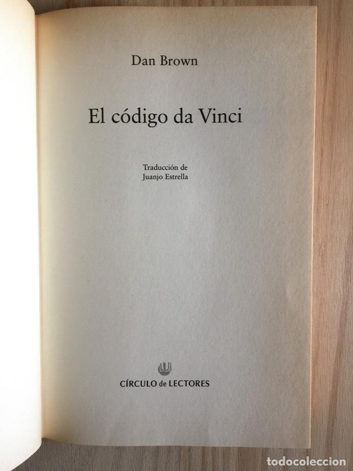 Libros de segunda mano: El c&oacute;digo Da Vinci - Dan Brown - Foto 2