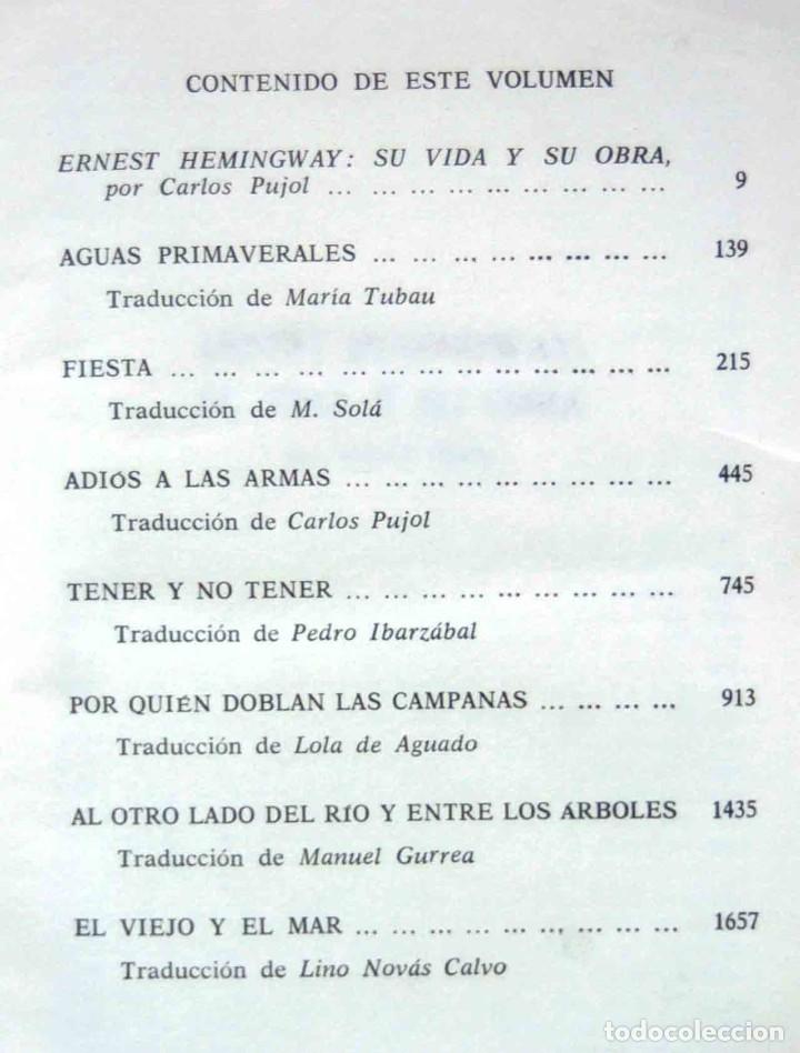 Libros de segunda mano: OBRAS SELECTAS - ERNEST HEMINGWAY - PLANETA - Foto 3