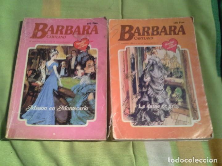 Libros de segunda mano: 2 novelas de barbara a&ntilde;os 90 ,la dama de gris y mision en montecarlo lote. bolsilibros