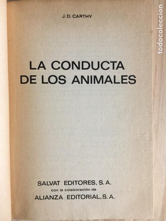 Libros de segunda mano: La conducta de los animales - J. D. Carthy - Foto 3