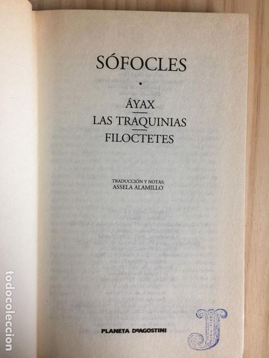 Libros de segunda mano: &Aacute;yax. Las Traquinias. Filoctenes. - S&oacute;focles - Foto 2