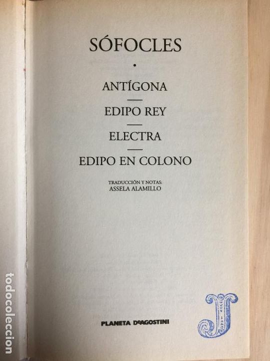 Libros de segunda mano: Ant&iacute;gona. Edipo Rey. Electra. Edipo en Colono. - S&oacute;focles - Foto 2