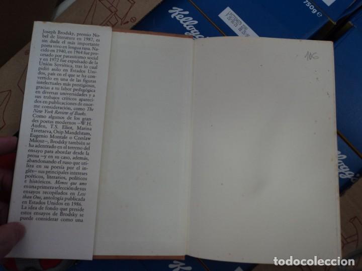 Libros de segunda mano: Menos que uno - Joseph Brodsky - Foto 2