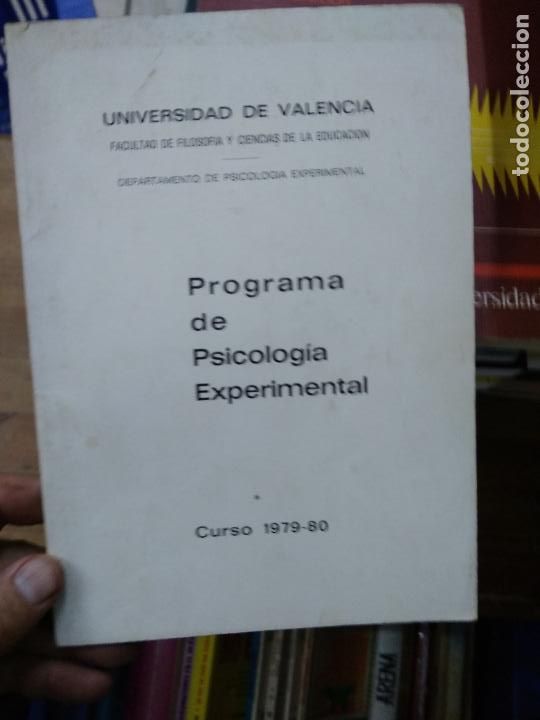 Libros de segunda mano: Programa de psicolog&iacute;a experimental curso 1979-80. L.6922-835 - Foto 1
