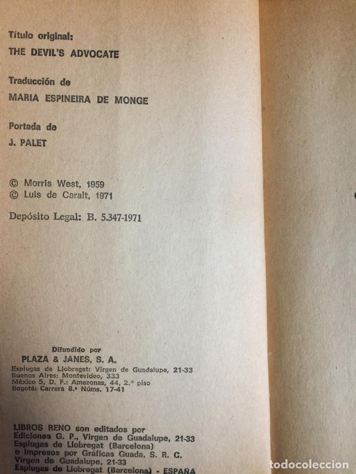 Libros de segunda mano: El abogado del diablo - Morris West - Foto 3