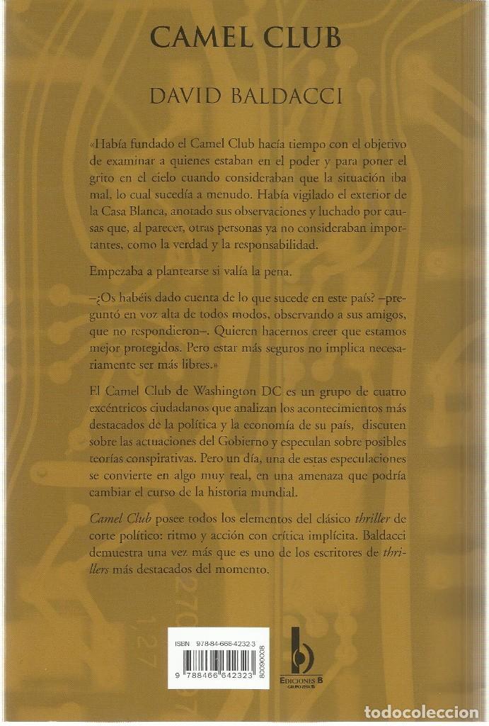 Libros de segunda mano: Camel Club. (David Baldacci). Ediciones B 2009 - Foto 2